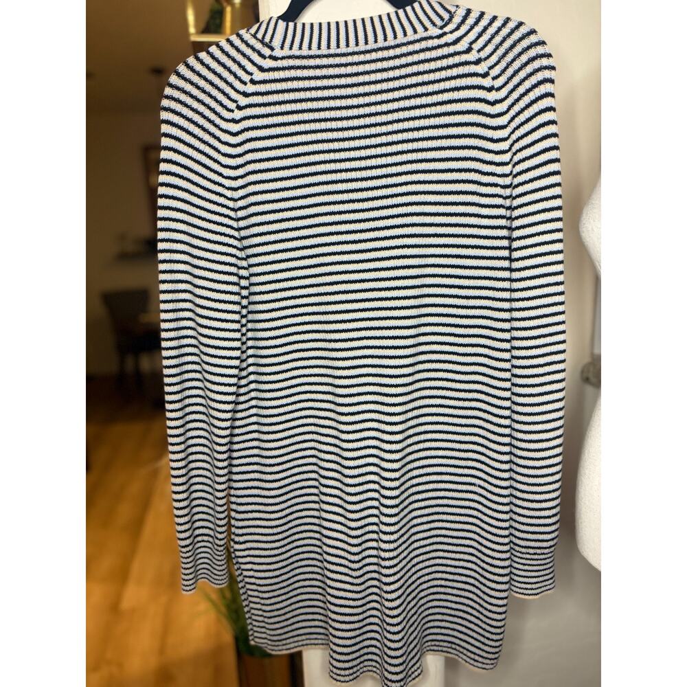 A.L.C Caspian striped Button Front cotton-blend cardigan sweater M 6-12 MSRP$398 - Picture 3 of 5